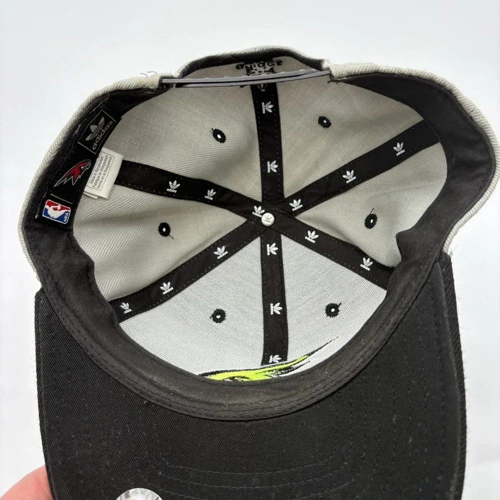 Adidas‎ Atlanta Hawks Neon Hawk Logo Snapback Hat Grey Black NBA Cap 2012